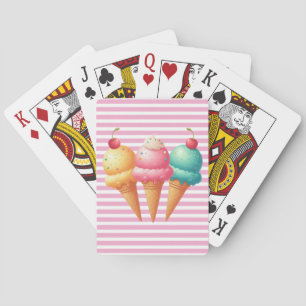 Farbige Eiscreme Spielkarten