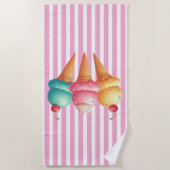 Farbige Eiscreme Strandtuch (Vorderseite)