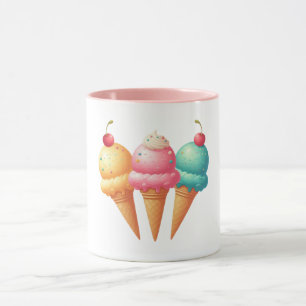 Farbige Eiscreme Tasse