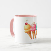 Farbige Eiscreme Tasse (Vorderseite Links)