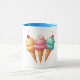 Farbige Eiscreme Tasse