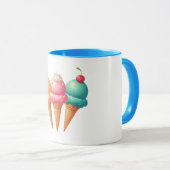 Farbige Eiscreme Tasse (VorderseiteRechts)
