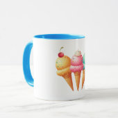 Farbige Eiscreme Tasse (Vorderseite Links)