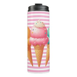 Farbige Eiscreme Thermosbecher