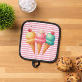 Farbige Eiscreme Topflappen (Oben Unten)