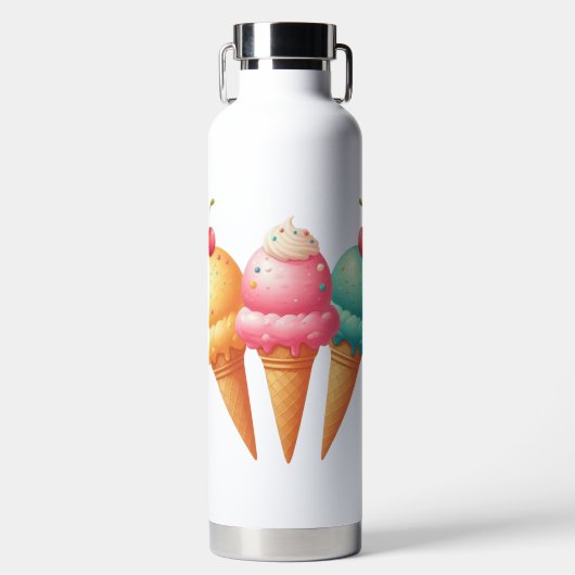 Farbige Eiscreme Trinkflasche (Vorderseite)