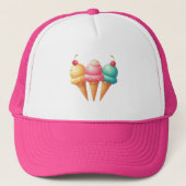 farbige Eiscreme Truckerkappe (Vorderseite)