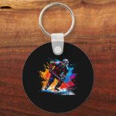 Farbige Eishockey  Schlüsselanhänger (Vorderseite)