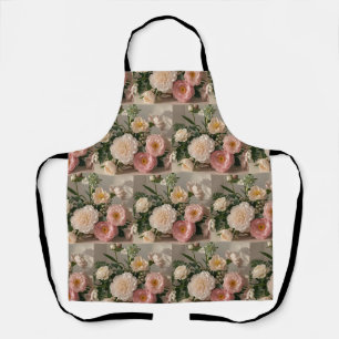 Farbige Elegante Blumen im Vintage-Stil Schürze