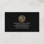 Farbige elektrische Ladung Gold Zuhause Bulb Spann Visitenkarte (Rückseite)