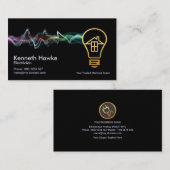 Farbige elektrische Ladung Gold Zuhause Bulb Visitenkarte (Vorne/Hinten)