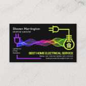Farbige elektrische Wave Powering Electrical Circu Visitenkarte (Vorderseite)