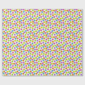 Farbige Emoji-Gesichter Geschenkpapier (Flach)