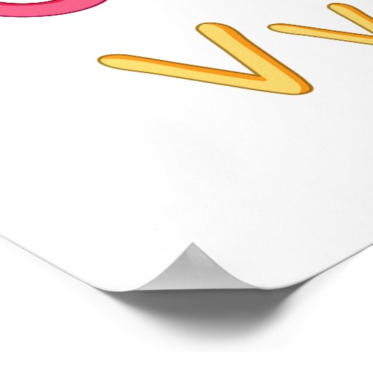 Farbige englische Buchstaben Tutor Poster (Ecke)