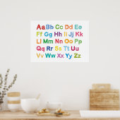 Farbige englische Buchstaben Tutor Poster (Küche)