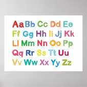 Farbige englische Buchstaben Tutor Poster (Vorne)