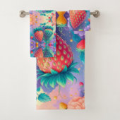 Farbige Erdbeere Badhandtuch Set (Insitu)