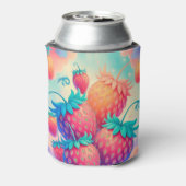 Farbige Erdbeere Dosenkühler (Kanne Rückseite)