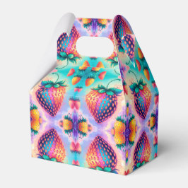 Farbige Erdbeere Geschenkschachtel