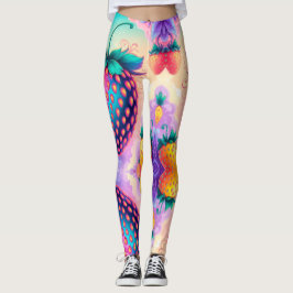 Farbige Erdbeere Leggings
