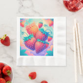 Farbige Erdbeere Serviette (Beispiel)