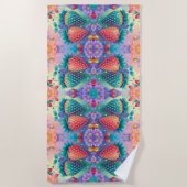 Farbige Erdbeere Strandtuch (Vorderseite)