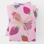 Farbige Erdbeerfelder Geschenkpapier Set (Beispiel)