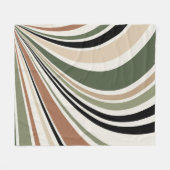 Farbige Erdfarben Retroviere Fleecedecke (Vorderseite (Horizontal))