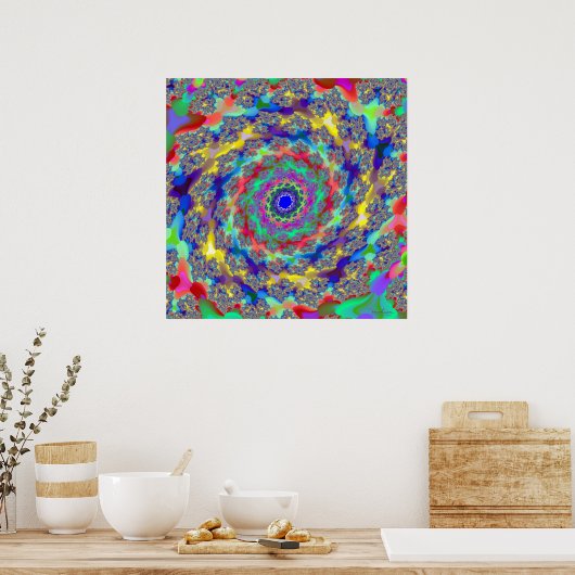 Farbige Erholung des Universums Poster (Küche)