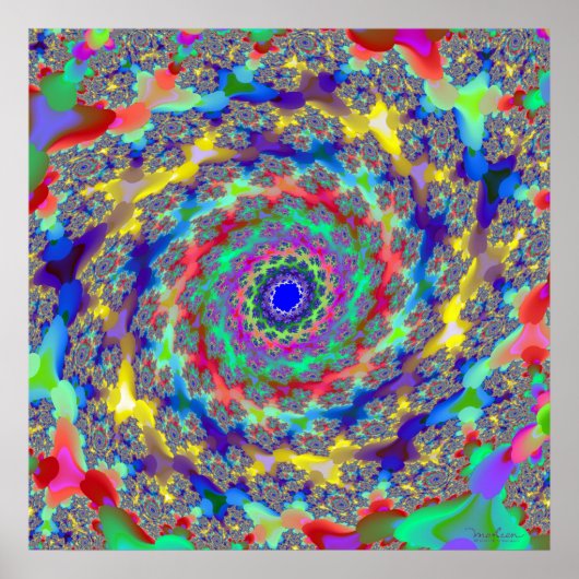 Farbige Erholung des Universums Poster (Vorne)