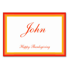 Farbige Erntedank-Platzkarten Tischnummer