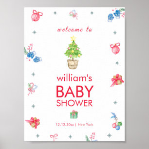 Farbige Es ist kalt draußen Baby Shower Willkommen Poster