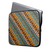 Farbige, ethnisch-aztec-Muster Laptopschutzhülle (Vorderseite Links)
