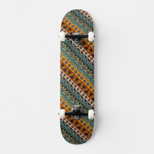 Farbige, ethnisch-aztec-Muster Skateboard (Vorderseite)