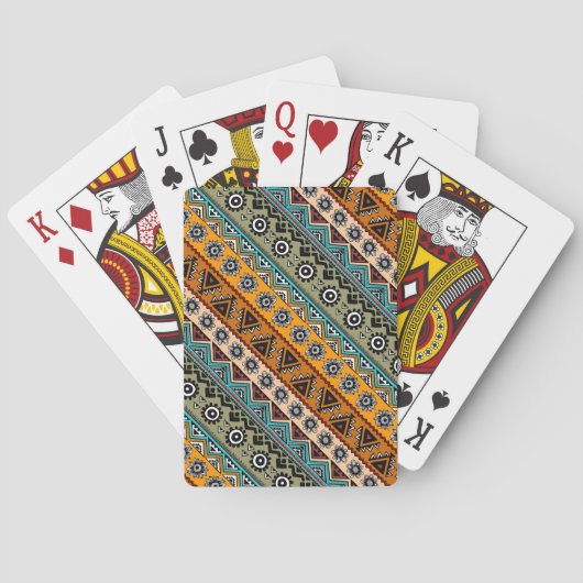 Farbige, ethnisch-aztec-Muster Spielkarten (Rückseite)