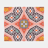 Farbige ethnisch nahtlose Stammesmuster Fleecedecke (Vorderseite (Horizontal))