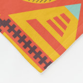 Farbige ethnisch nahtlose Stammesmuster Fleecedecke (Ecke)