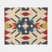 Farbige ethnisch nahtlose Stammesmuster Fleecedecke (Vorderseite (Horizontal))