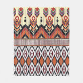 Farbige ethnisch nahtlose Stammesmuster Fleecedecke (Vorderseite)