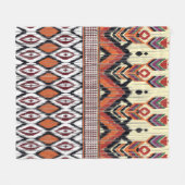 Farbige ethnisch nahtlose Stammesmuster Fleecedecke (Vorderseite (Horizontal))