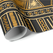 Farbige ethnisch nahtlose Stammesmuster Geschenkpapier (Rolleneckpunkt)