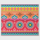 Farbige ethnisch nahtlose Stammesmuster Geschenkpapier (Flach)