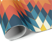 Farbige ethnisch nahtlose Stammesmuster Geschenkpapier (Rolleneckpunkt)