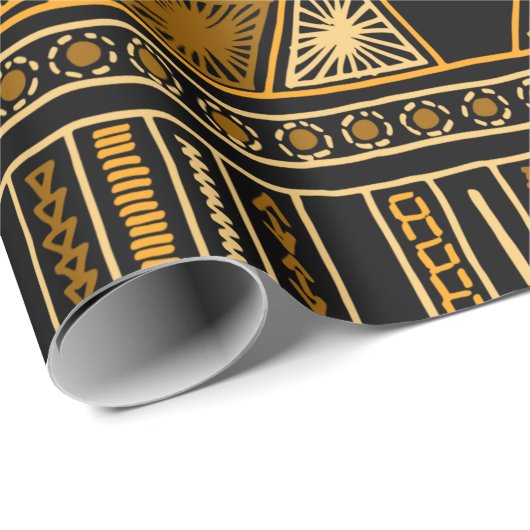 Farbige ethnisch nahtlose Stammesmuster Geschenkpapier (Rolleneckpunkt)