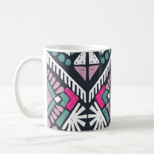 Farbige ethnisch nahtlose Stammesmuster Kaffeetasse