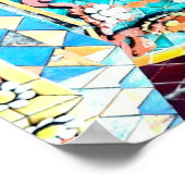 Farbige ethnisch nahtlose Stammesmuster Poster (Ecke)