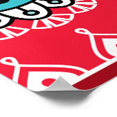 Farbige ethnisch nahtlose Stammesmuster Poster (Ecke)