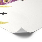 Farbige ethnisch nahtlose Stammesmuster Poster (Ecke)