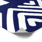 Farbige ethnisch nahtlose Stammesmuster Poster (Ecke)