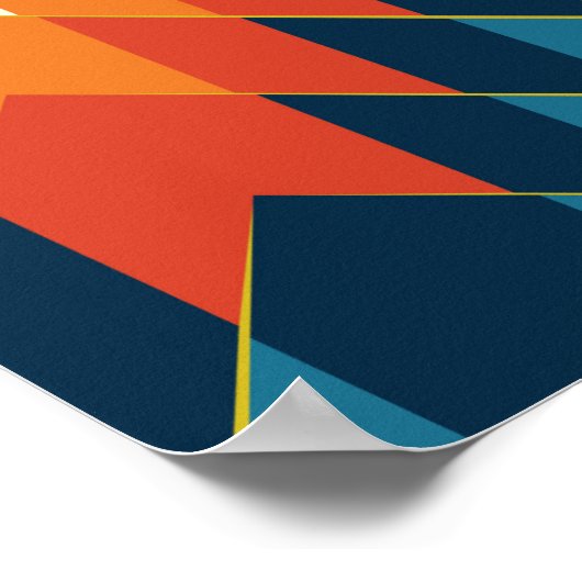 Farbige ethnisch nahtlose Stammesmuster Poster (Ecke)